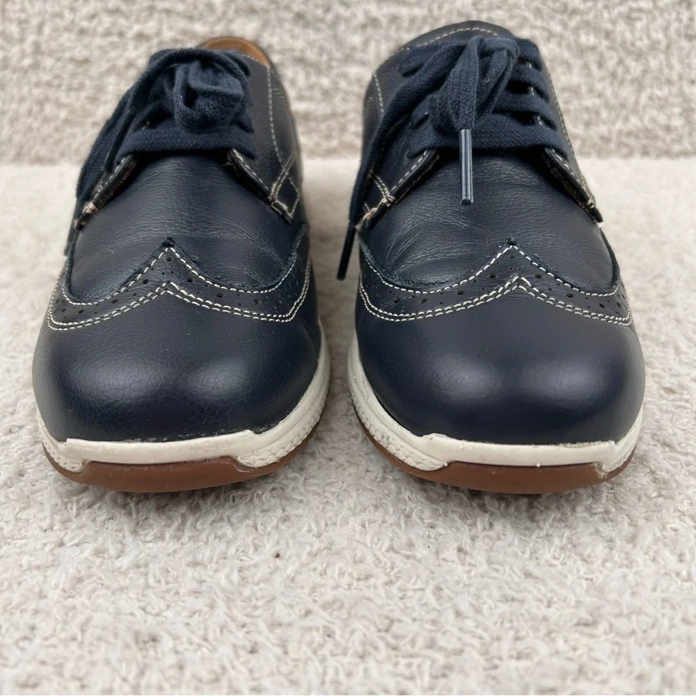 Florsheim Boys 3.5M Navy Milled White Sole‎ Great Lakes Wingtip Oxford Uniform